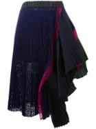 Sacai Asymmetric Ruffled Skirt, Women's, Size: 3, Pink, Cotton/polyester