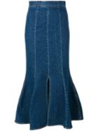Stella Mccartney - Ivy Organic Denim Midi Skirt - Women - Cotton/spandex/elastane - 42, Blue, Cotton/spandex/elastane