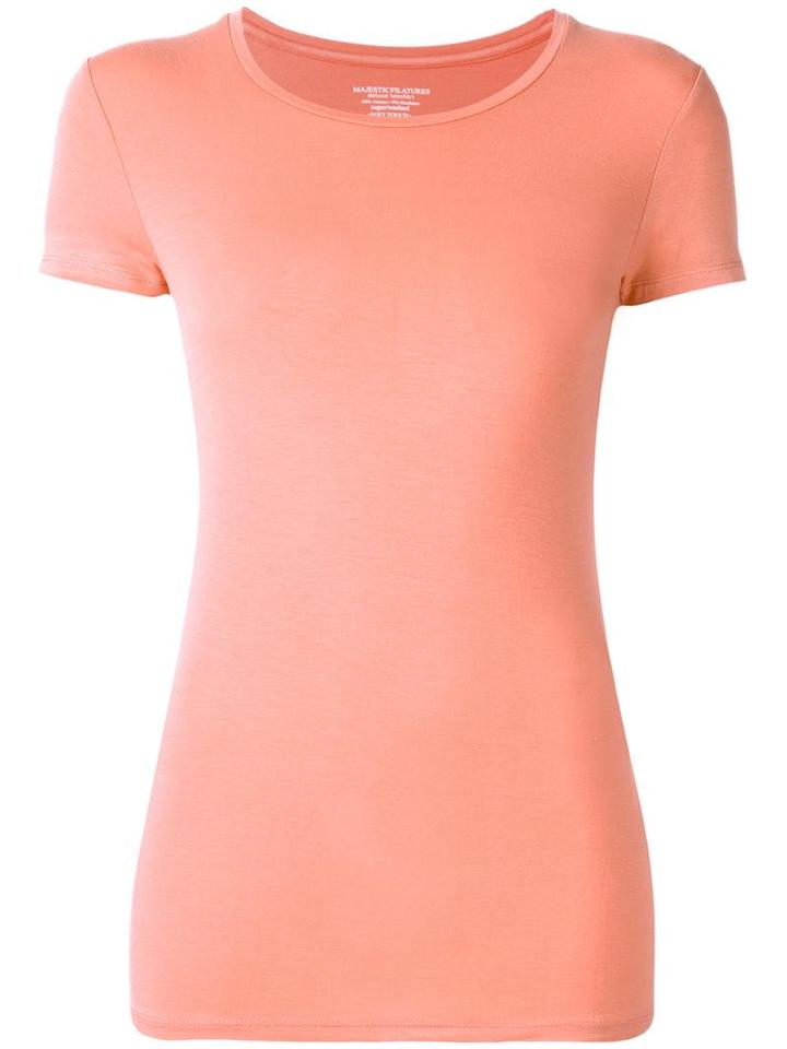 Majestic Filatures Round Neck T-shirt, Women's, Size: 1, Pink/purple, Spandex/elastane/viscose