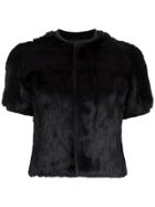 Andrea Bogosian Fur Shortsleeved Jacket - Black