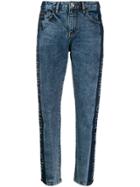 Philipp Plein Logo Panelled Straight-leg Jeans - Blue