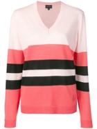 Emporio Armani Striped Detail Sweater - Pink