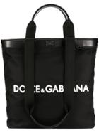 Dolce & Gabbana Logo Shopping Tote - Black