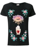 Red Valentino Floral Print Top - Black