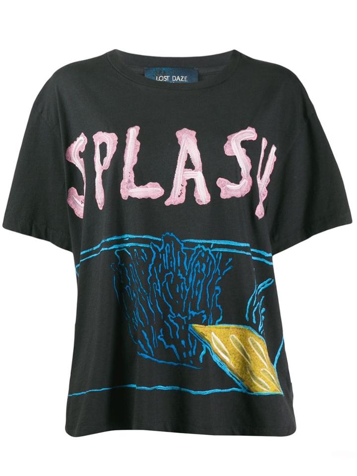Lost Daze Splash Crew T-shirt - Black