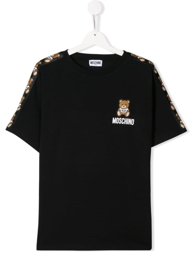 Moschino Kids Branded T-shirt - Black