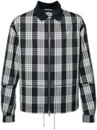 Oamc Plaid Zipped Jacket, Men's, Size: Medium, Black, Cupro/virgin Wool