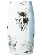 Gloria Coelho Printed Midi Skirt