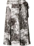Burberry Dreamscape Print Skirt - Black