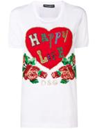 Dolce & Gabbana Happy Life Heart T-shirt - White