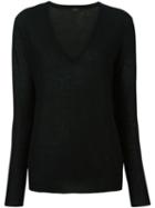 Joseph V-neck Jumper, Women's, Size: Small, Black, Cashmere