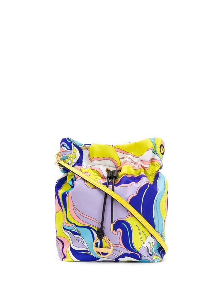 Emilio Pucci Abstract Print Bucket Bag - Purple