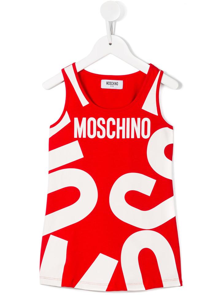Moschino Kids Logo Print Tank Top, Girl's, Size: 6 Yrs, Red