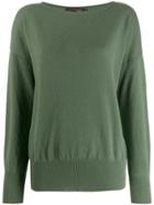 Incentive! Cashmere Oversized Jumper - Green