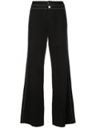 Josie Natori Wide Leg Jeans - Black