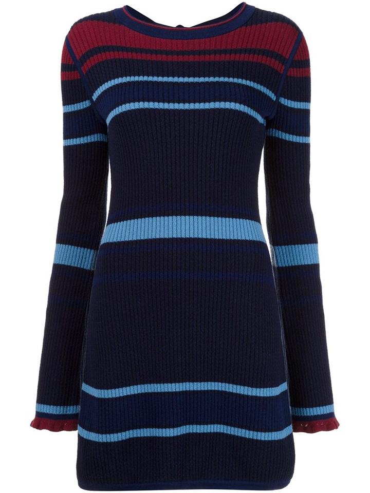 Misha Nonoo 'mathilde' Knit Dress, Women's, Size: Xs, Blue, Cotton
