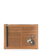 Etro Graphic Print Clutch Bag - Brown