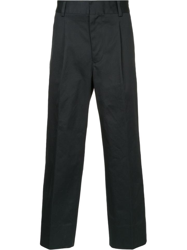 Estnation Wide Leg Cropped Trousers - Blue