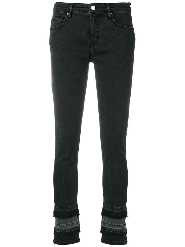 Victoria Victoria Beckham Multiple Hem Cropped Jeans - Black