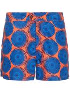 Okun Orange Patrice Circle Print Swim Shorts - Yellow & Orange