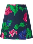 Msgm Floral Print Skirt, Women's, Size: 44, Polyamide/polyester/wool