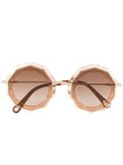 Chloé Eyewear Oversized Geometric Sunglasses - Brown