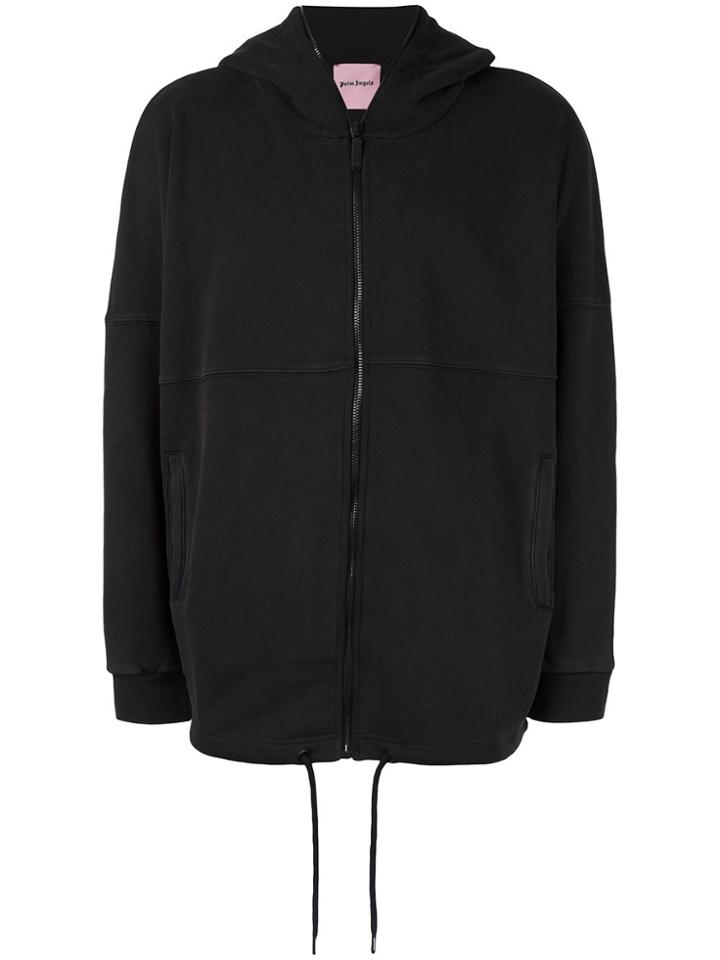 Palm Angels Zipped Hoodie - Black