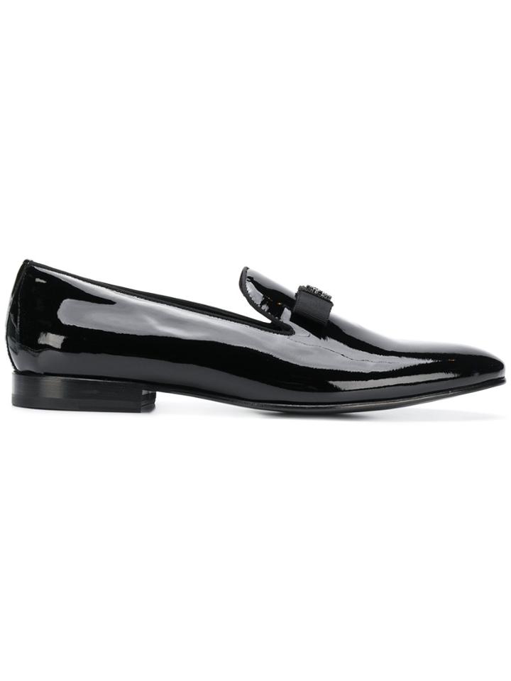 Roberto Cavalli Microstud Tab Slipper Loafers - Black