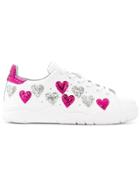 Chiara Ferragni Sequin Hearts Sneakers - White