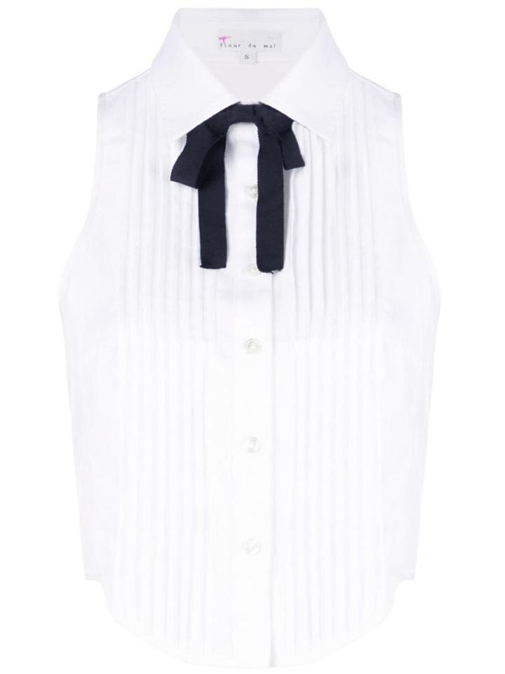 Fleur Du Mal Shirting Bib Top - White