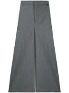 Twin-set Cropped Wide-leg Trousers - Grey