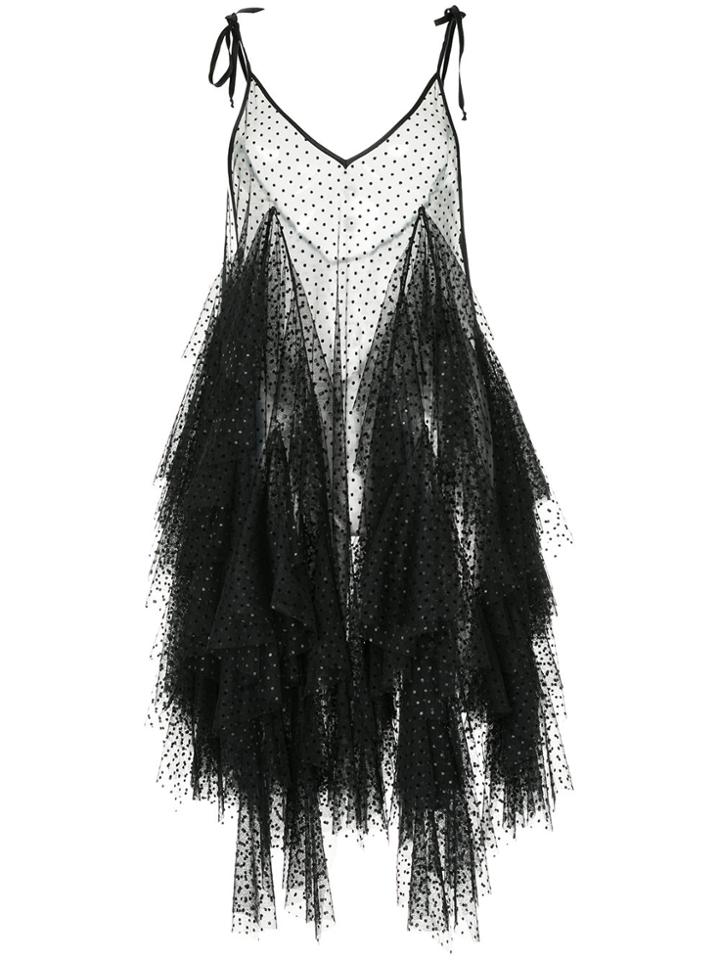 Romance Was Born Fantasy Ruffle Dress - Black