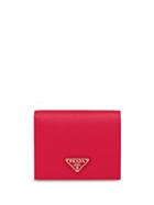 Prada Small Bi-fold Wallet - Red