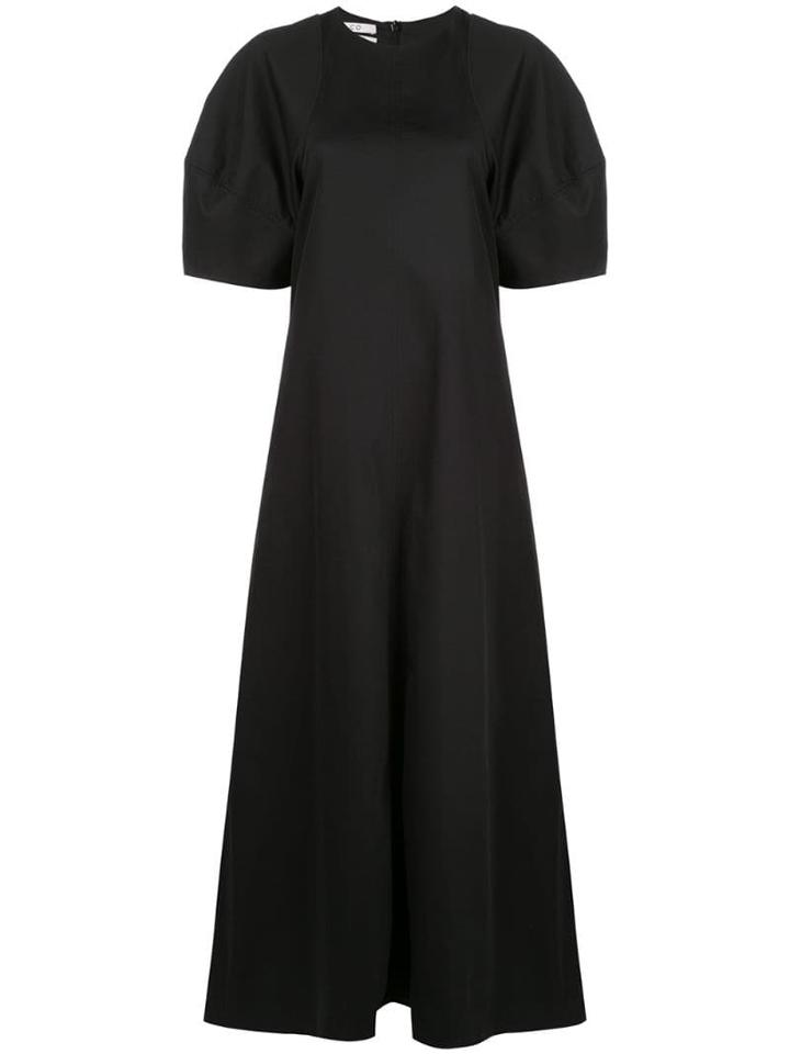 Co Puffball Sleeve Maxi Dress - Black