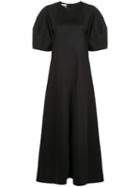 Co Puffball Sleeve Maxi Dress - Black