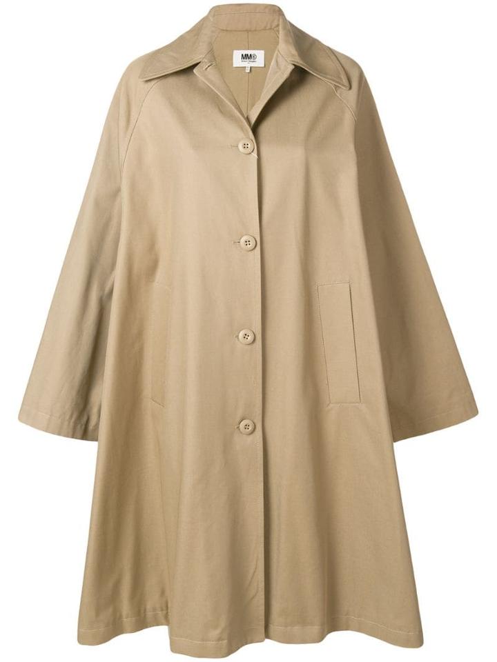 Mm6 Maison Margiela Oversized Swing Coat - Neutrals