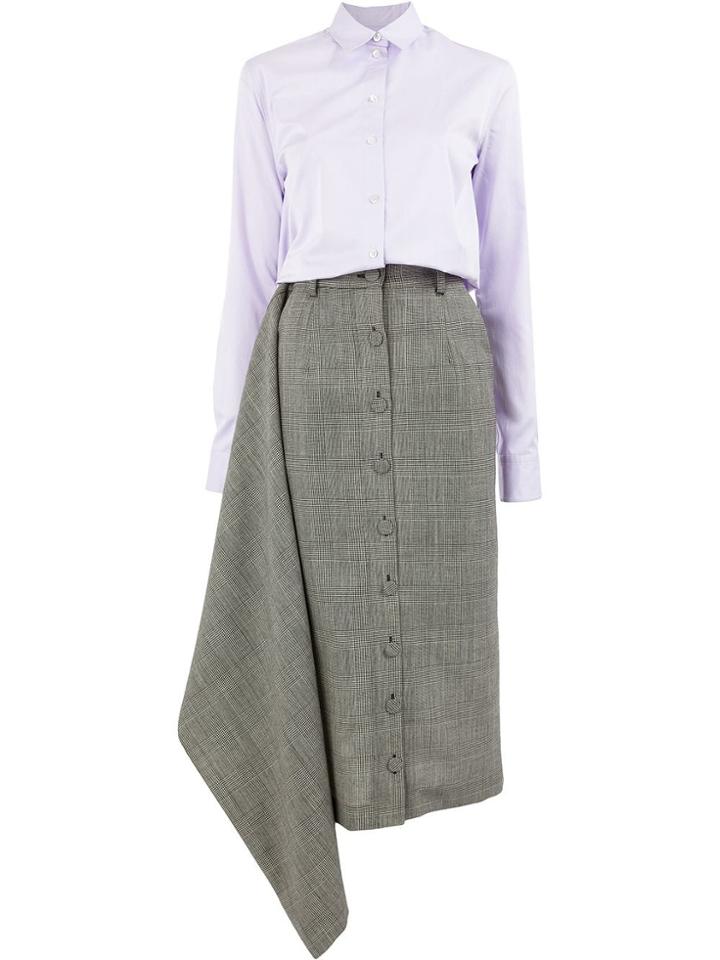 Y/project Asymmetric Shirt Dress - Purple