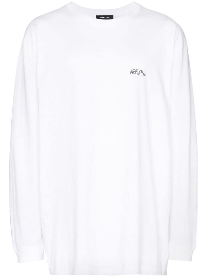 Portvel Traffic Print Logo T-shirt - White