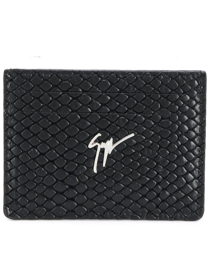 Giuseppe Zanotti Design Embossed Card Holder - Black