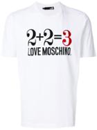 Love Moschino '2+2=3' Branded T-shirt - White