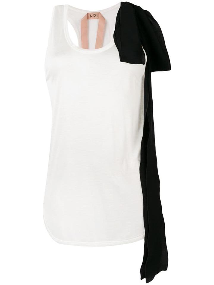 Nº21 Ribbon Detail Tank Top - White