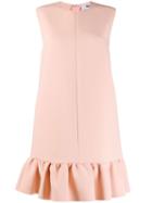 Msgm Ruffle-hem Mini Dress - Pink