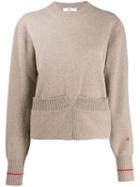 Victoria Beckham Mushroom Sweatshirt With Turn-up Hem - Neutrals