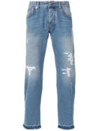 Ermanno Scervino Distressed Straight Jeans - Blue