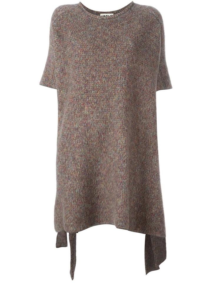 Hache Knitted T-shirt Dress, Women's, Size: 42, Cotton/polyester/other Fibres