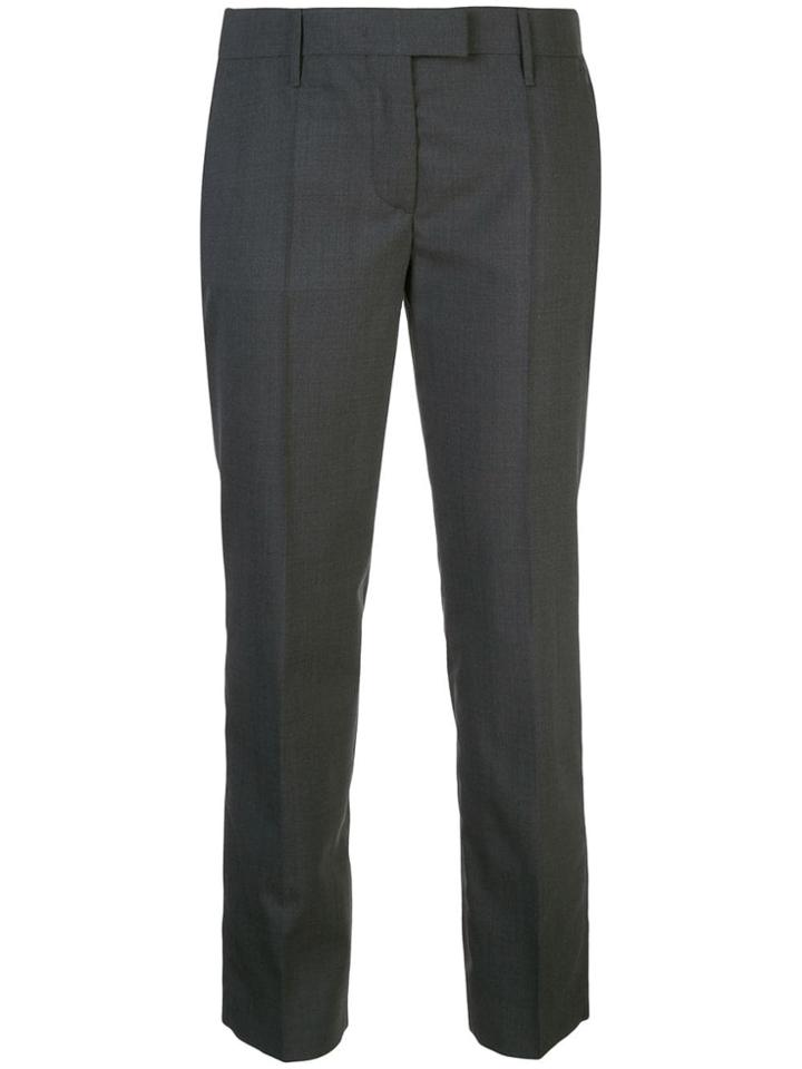 Prada Cropped Cigarette Trousers - Grey
