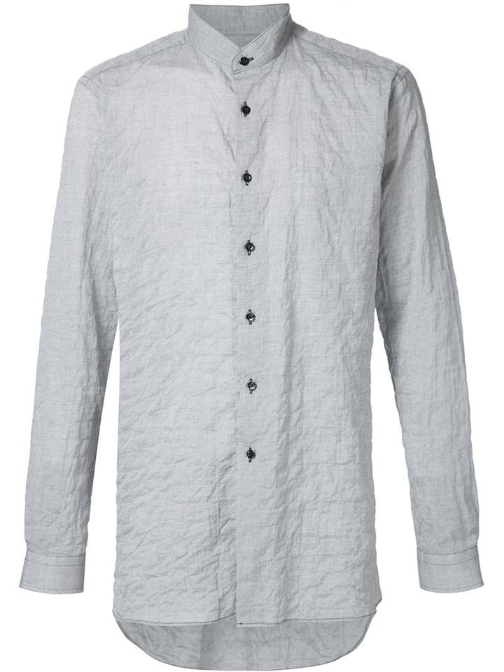 Naked And Famous Wrinkled Shirt, Men's, Size: L, Grey, Cotton