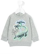 Stella Mccartney Kids - Crocodile Print Sweatshirt - Kids - Cotton - 9 Mth, Grey