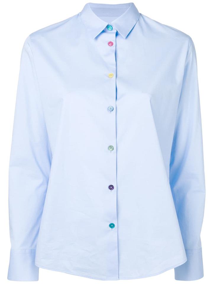 Ps Paul Smith Multicoloured Button Shirt - Blue