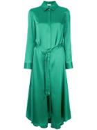 Rosetta Getty Belted Midi Shirt Dress - Green